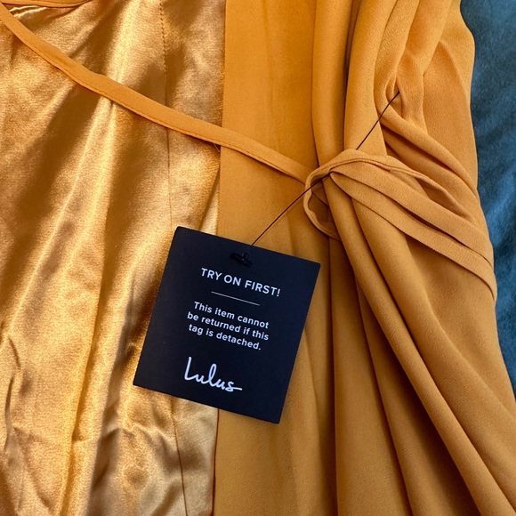 Lupus’s Marigold Yellow Maxi dress - NWT size S - Picture 3 of 4